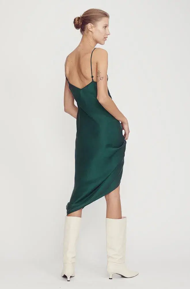 Silk Laundry 90s Slip Dress Green Size 8 for rent on The Volte - main image