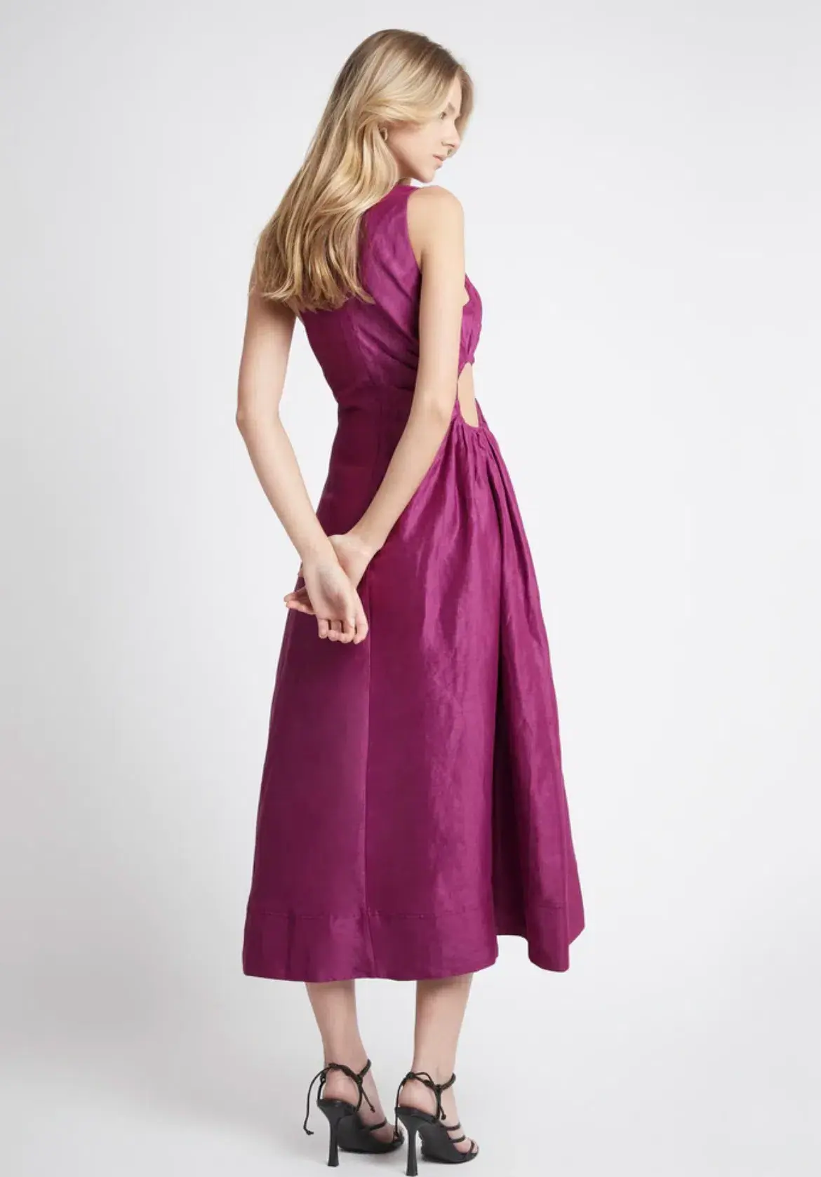 Aje Chateau Cut Out Dress Purple Size 10 - Image 2