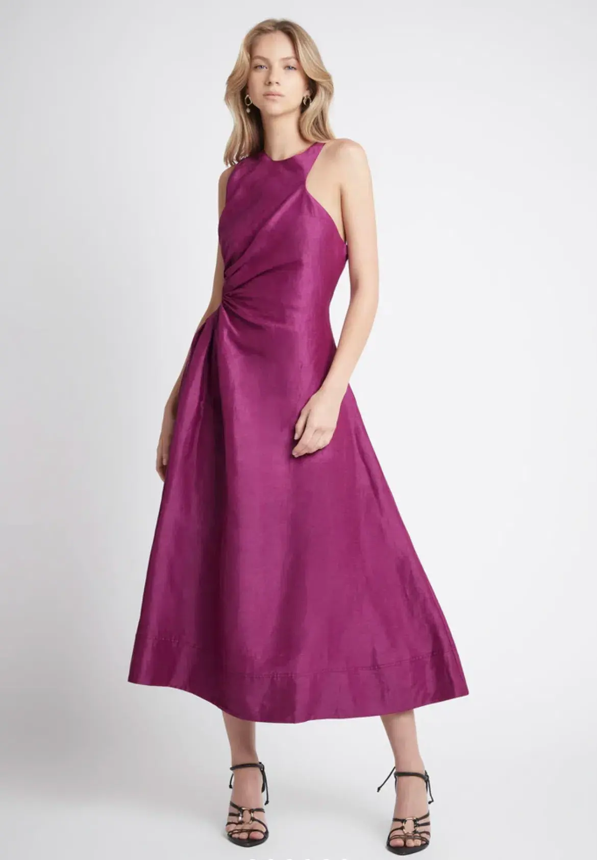 Aje Chateau Cut Out Dress Purple Size 10 - Image 4