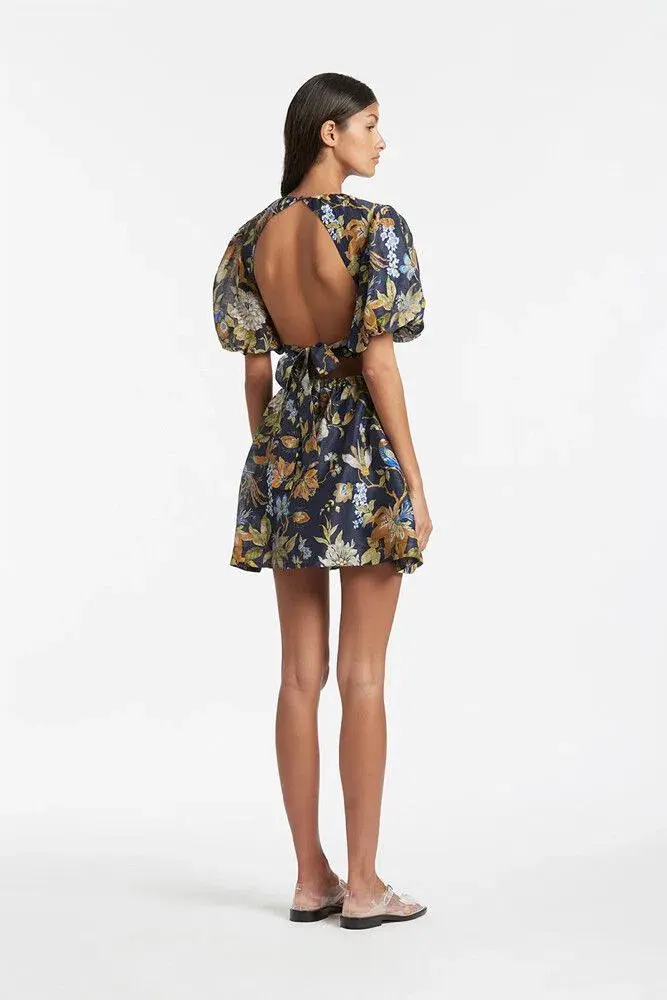 Sir the Label Lilian Open Back Mini Dress Delia Print Size AU 10 - Image 2