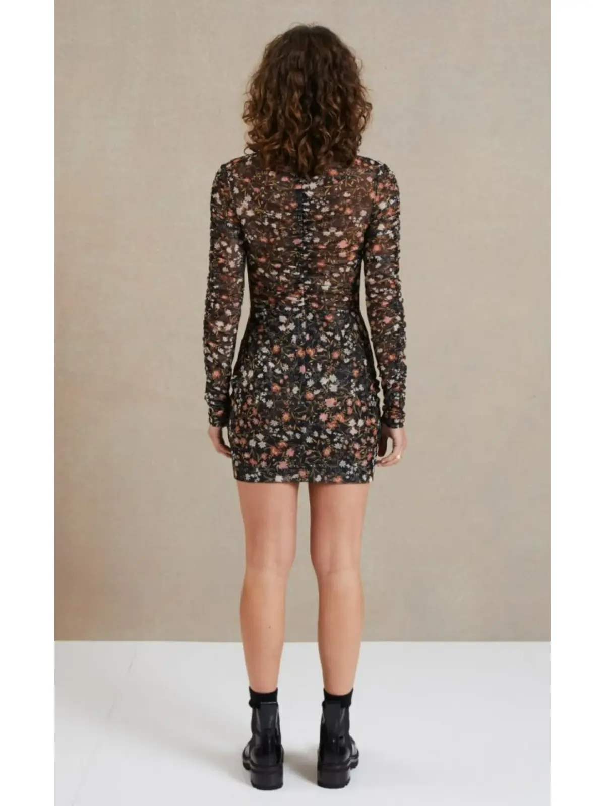 Bec & Bridge Midnight Fauna Mini Dress Print Size AU 6 - Image 4
