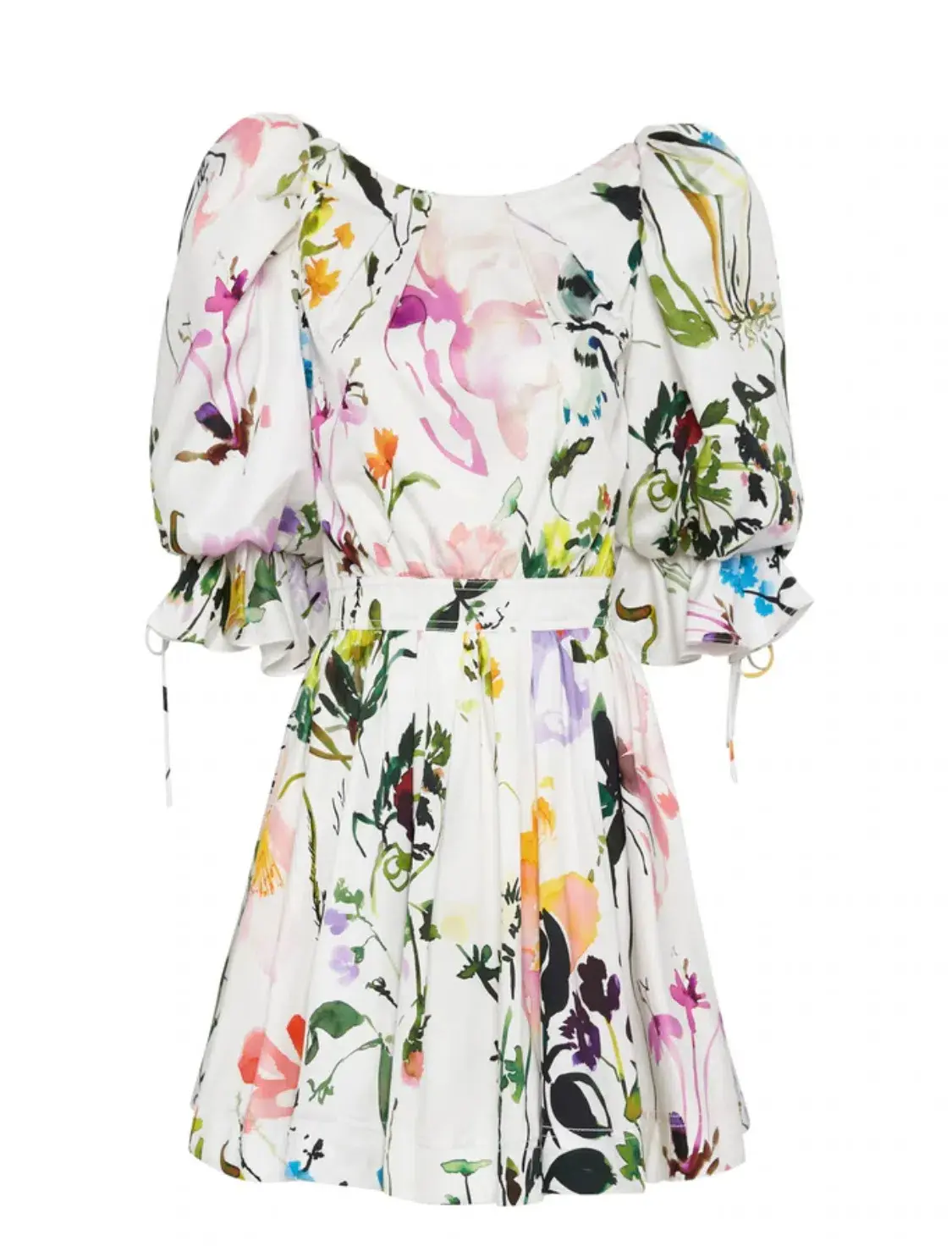 Aje Drift Puff Sleeve Mini Dress Print Size 10 - Image 3