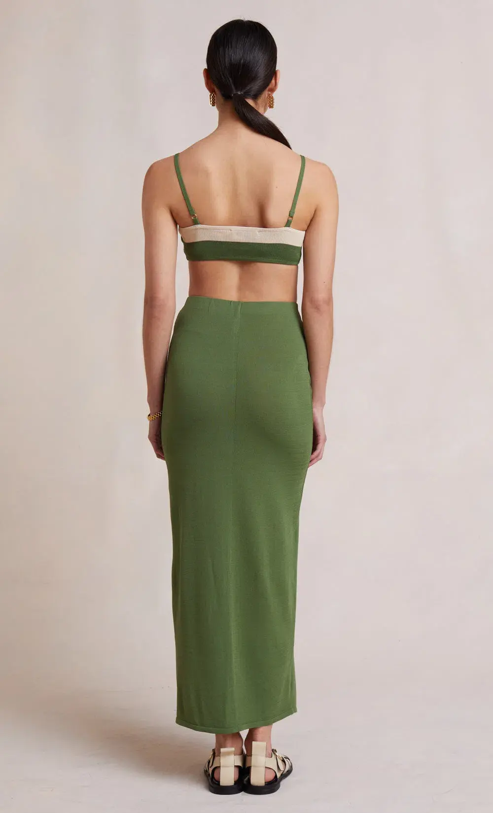 Bec & Bridge Miranda Knit Top and Skirt Set Green Size 8 - Image 2