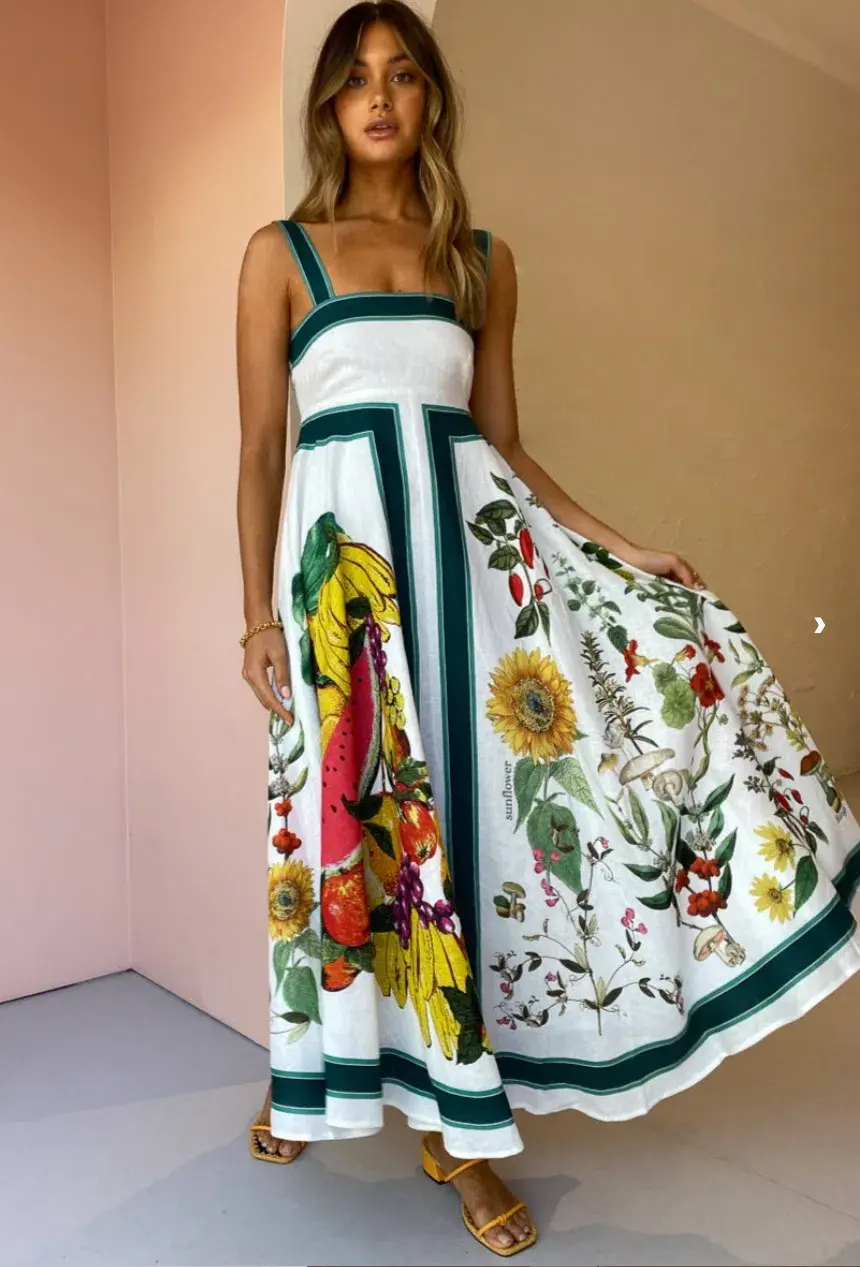 Alemais Frutta Midi Sundress Print Size 12  - Image 2