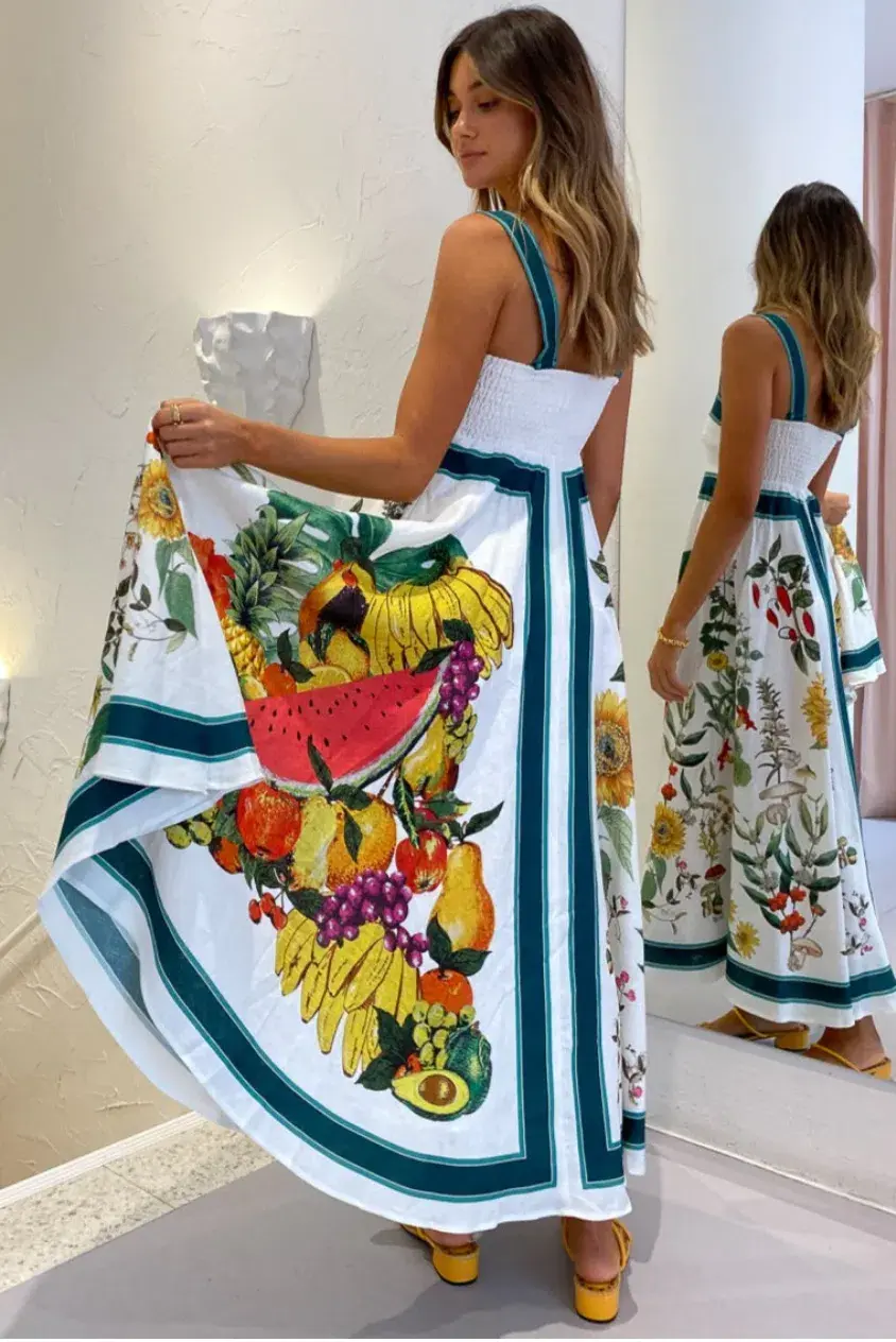 Alemais Frutta Midi Sundress Print Size 12  - Image 3