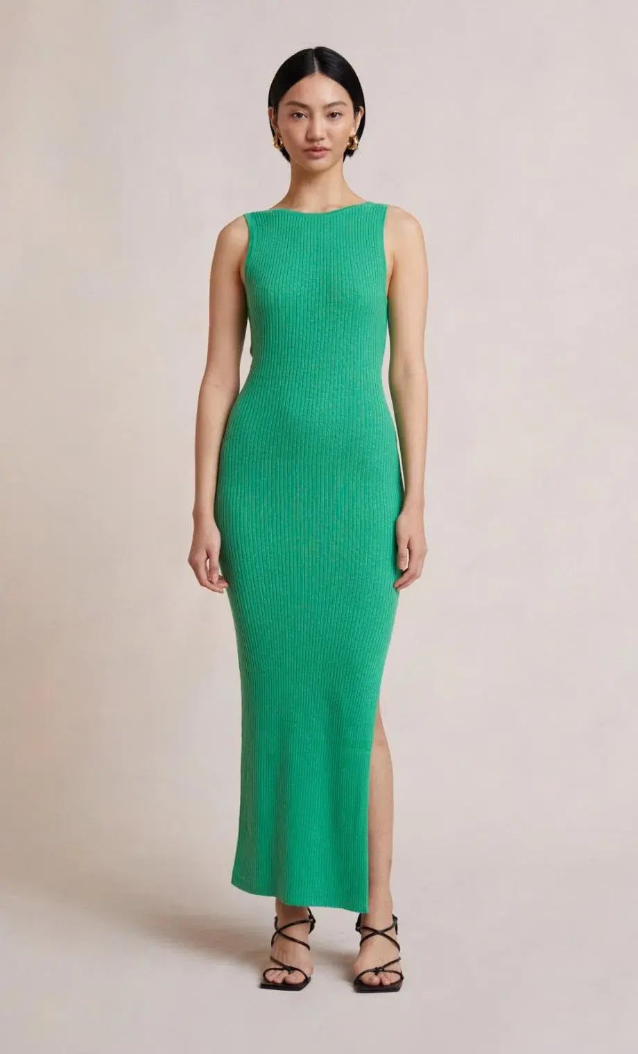 Bec & Bridge Riviera Knit Midi Dress Green Size 12 - Image 2