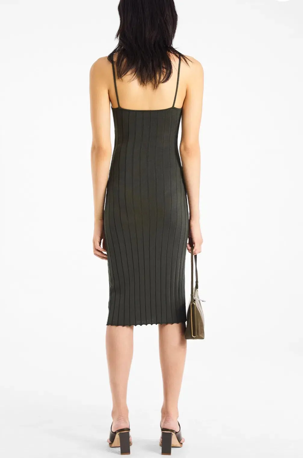 Dion Lee Braided Cami Dress Green Size 6 for rent on The Volte - main image