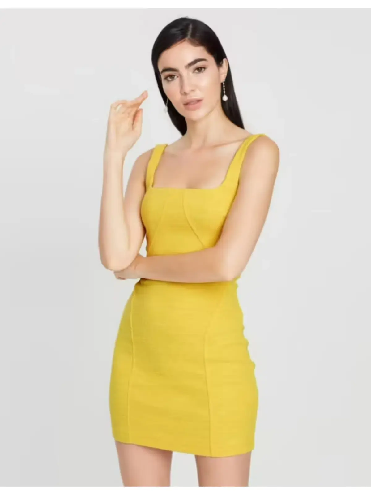 Bec & Bridge Clemence Mini Dress Yellow Size AU 6 - Image 2