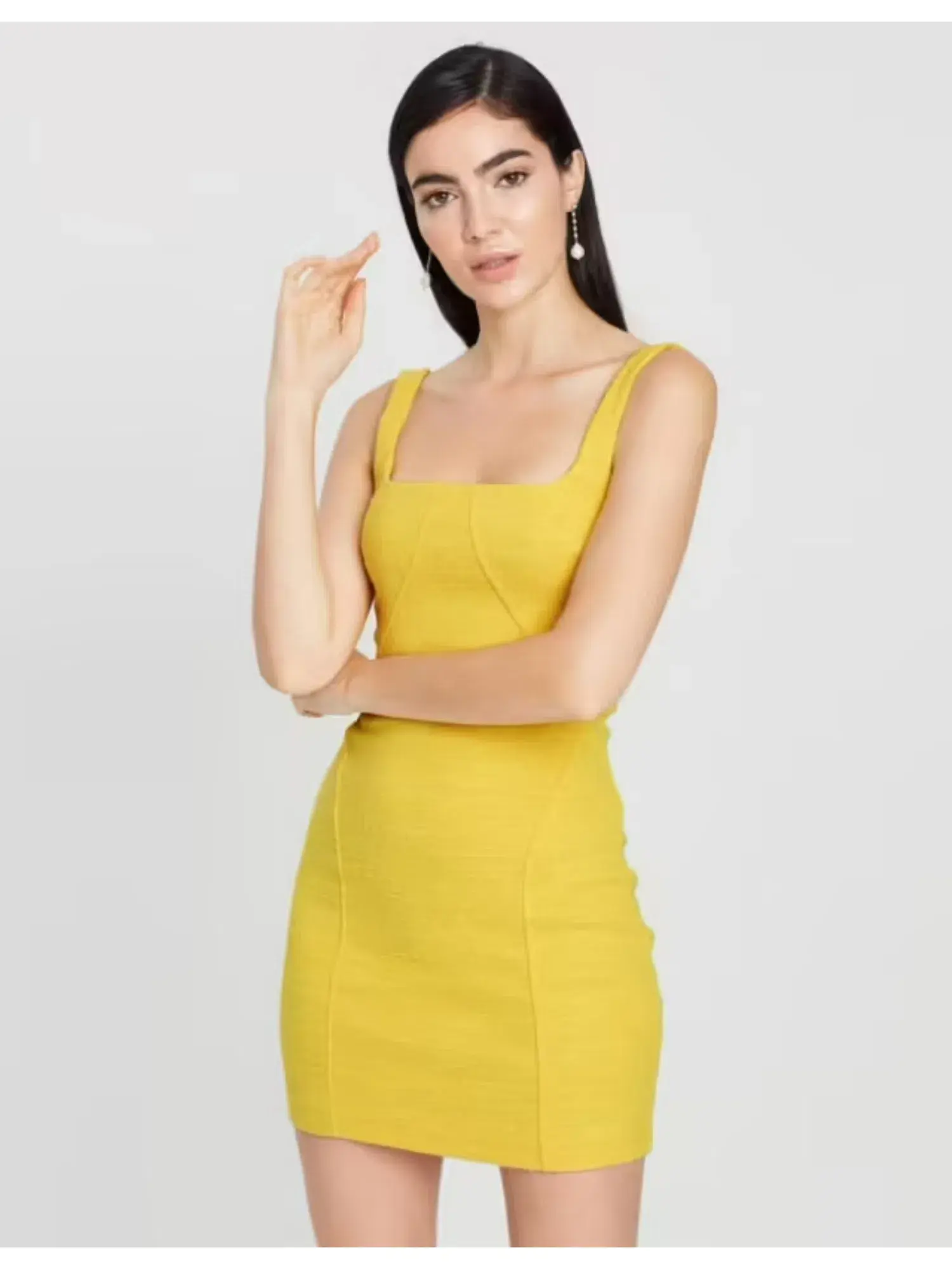 Bec & Bridge Clemence Mini Dress Yellow Size AU 6 - Image 2