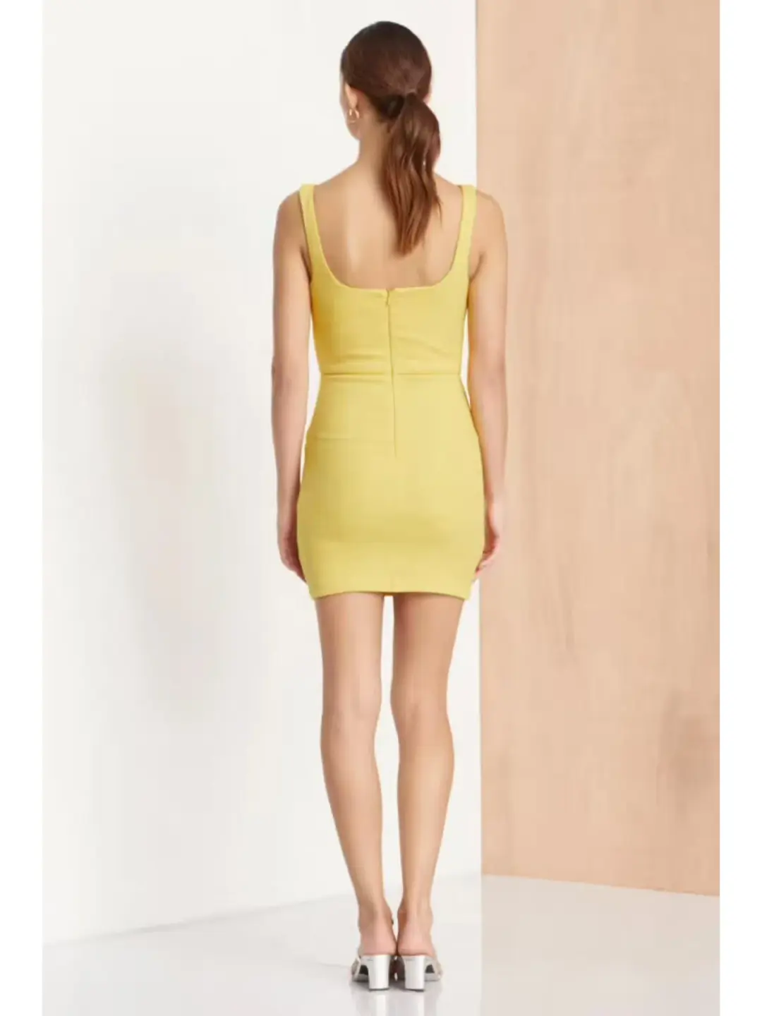 Bec & Bridge Clemence Mini Dress Yellow Size AU 6 for rent on The Volte - main image