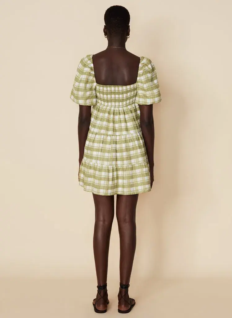 Faithfull The Brand Leilani Mini Dress Ligne Print Size XS  - Image 2