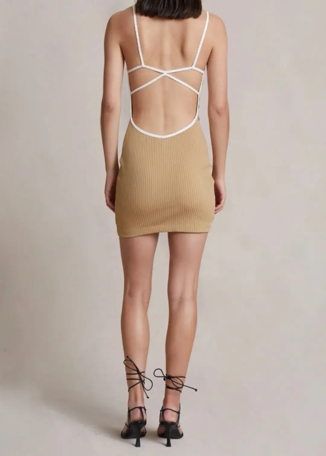 Bec and Bridge Coyote Mini Dress Brown Size 8 for rent on The Volte - main image