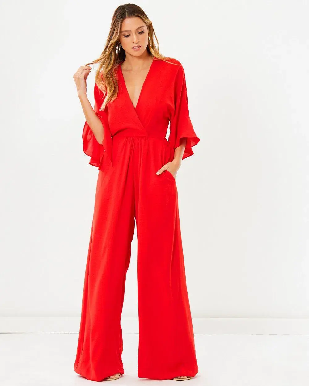 Tussah Marta Jumpsuit Red Size 8 - Image 1