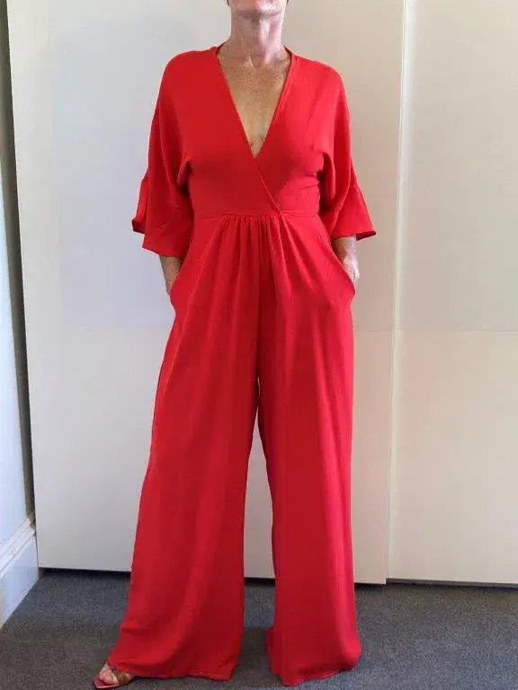 Tussah Marta Jumpsuit Red Size 8 - Image 2
