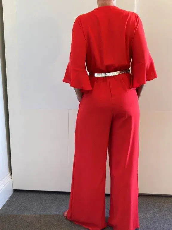 Tussah Marta Jumpsuit Red Size 8 - Image 3