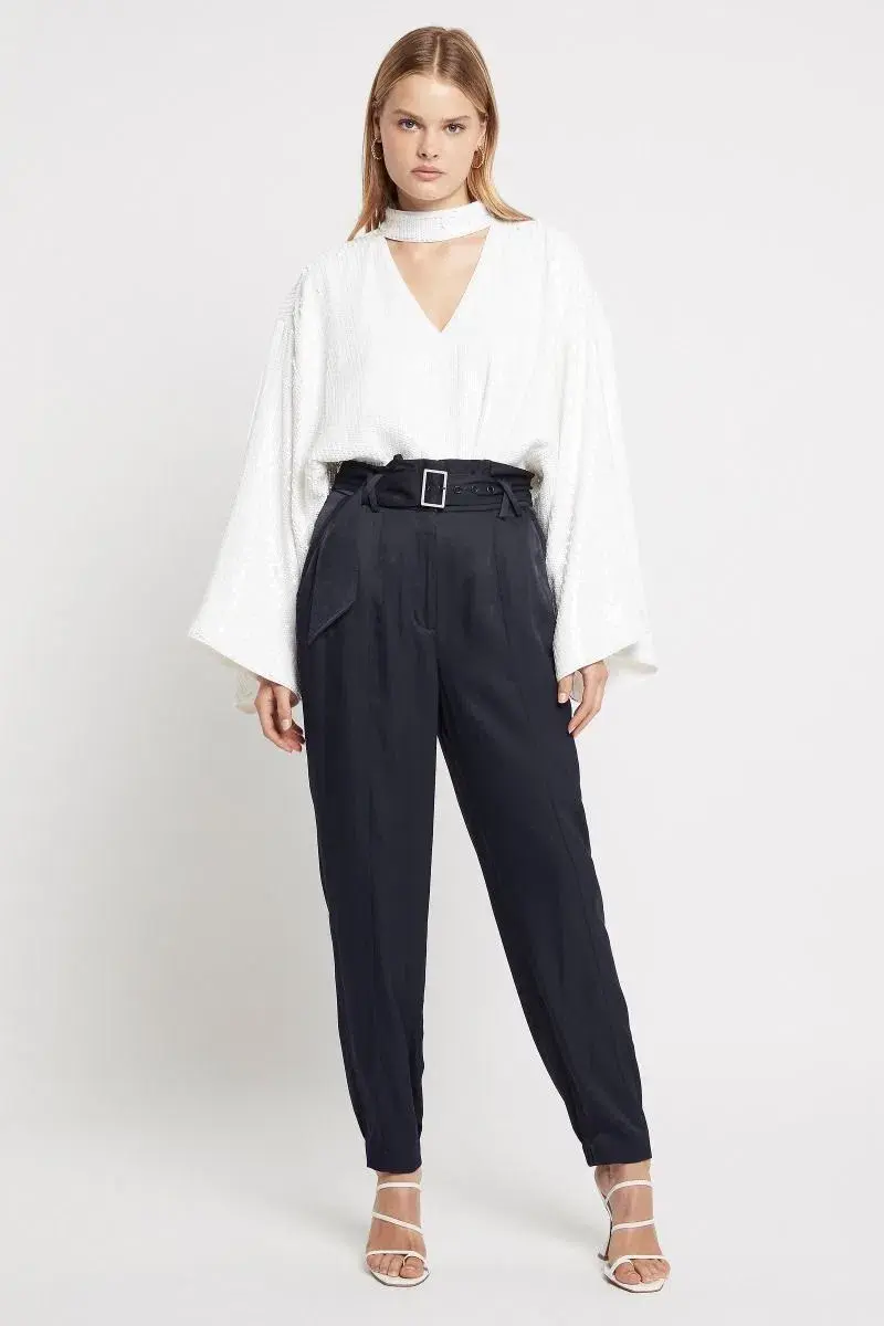 Sass and Bide Tell Me Tonight Top White Sequin Size 8 - Image 1