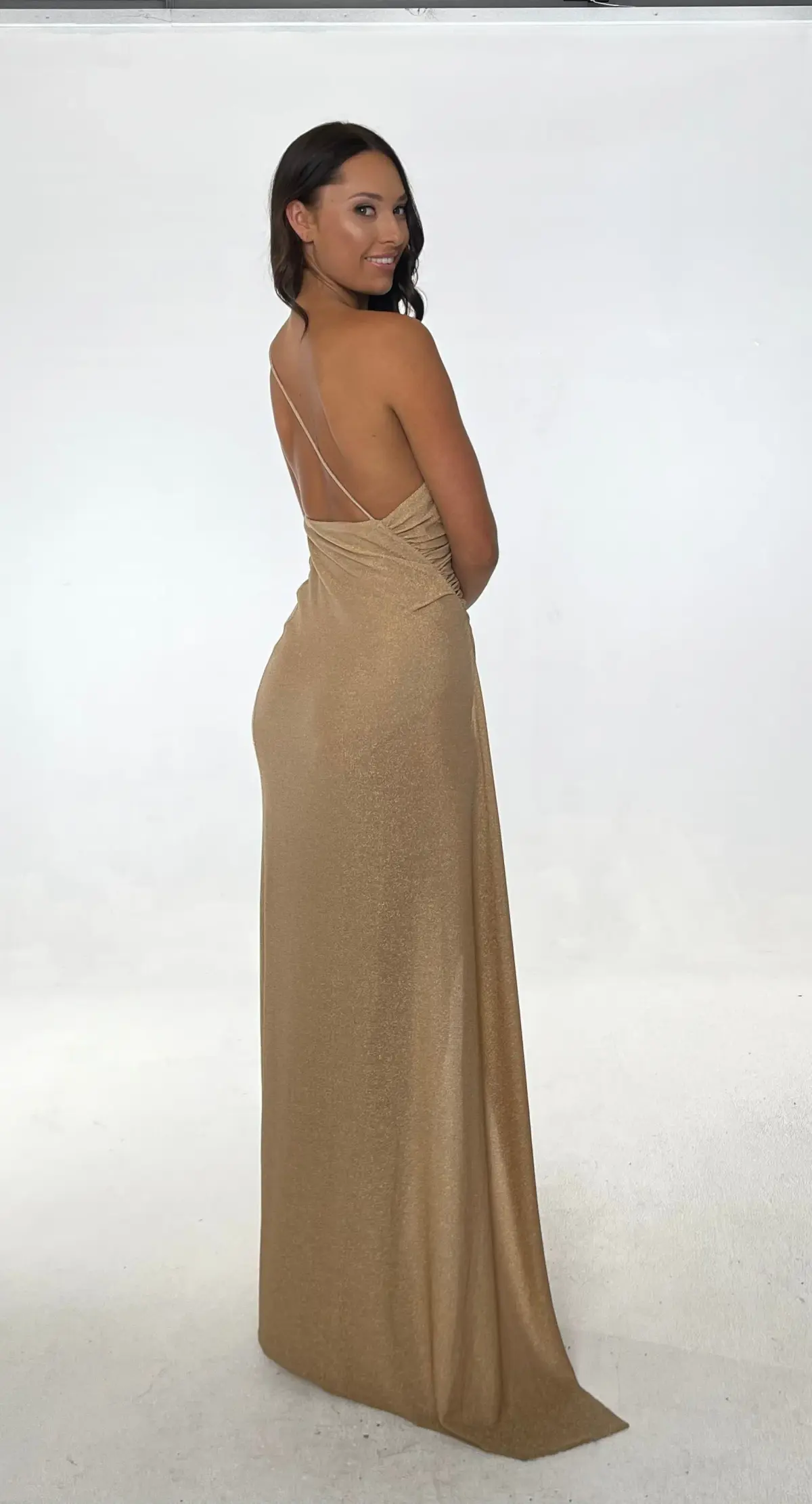 Lexi Bahari Dress Gold Size 8 - Image 4