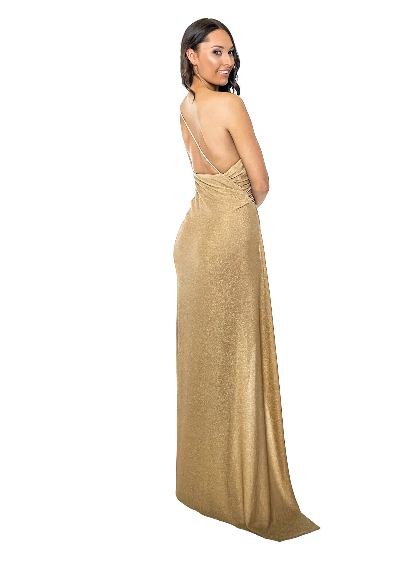 Lexi Bahari Dress Gold Size 8 - Image 2