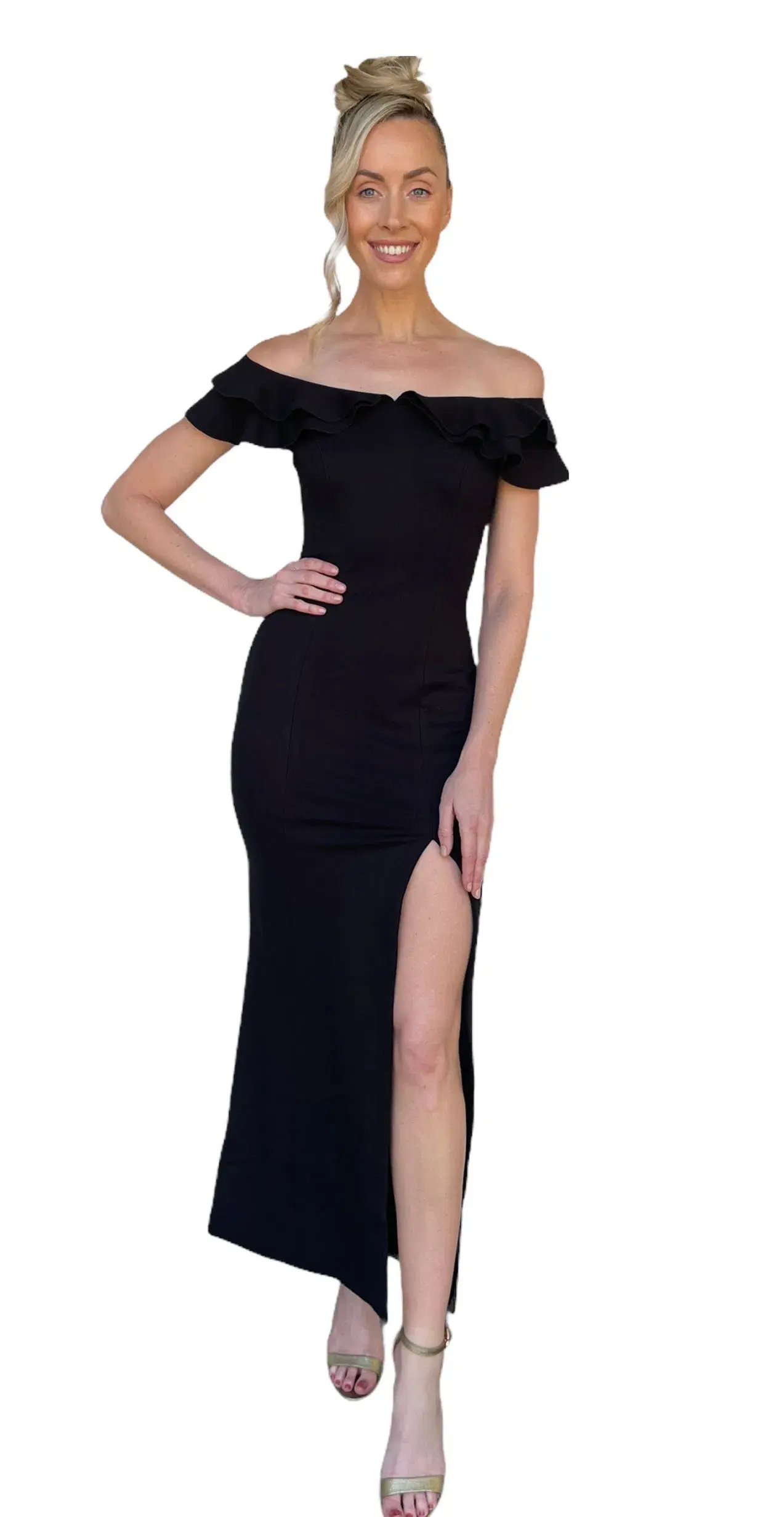 Elliatt Raja Gown Black Size 6 - Image 1