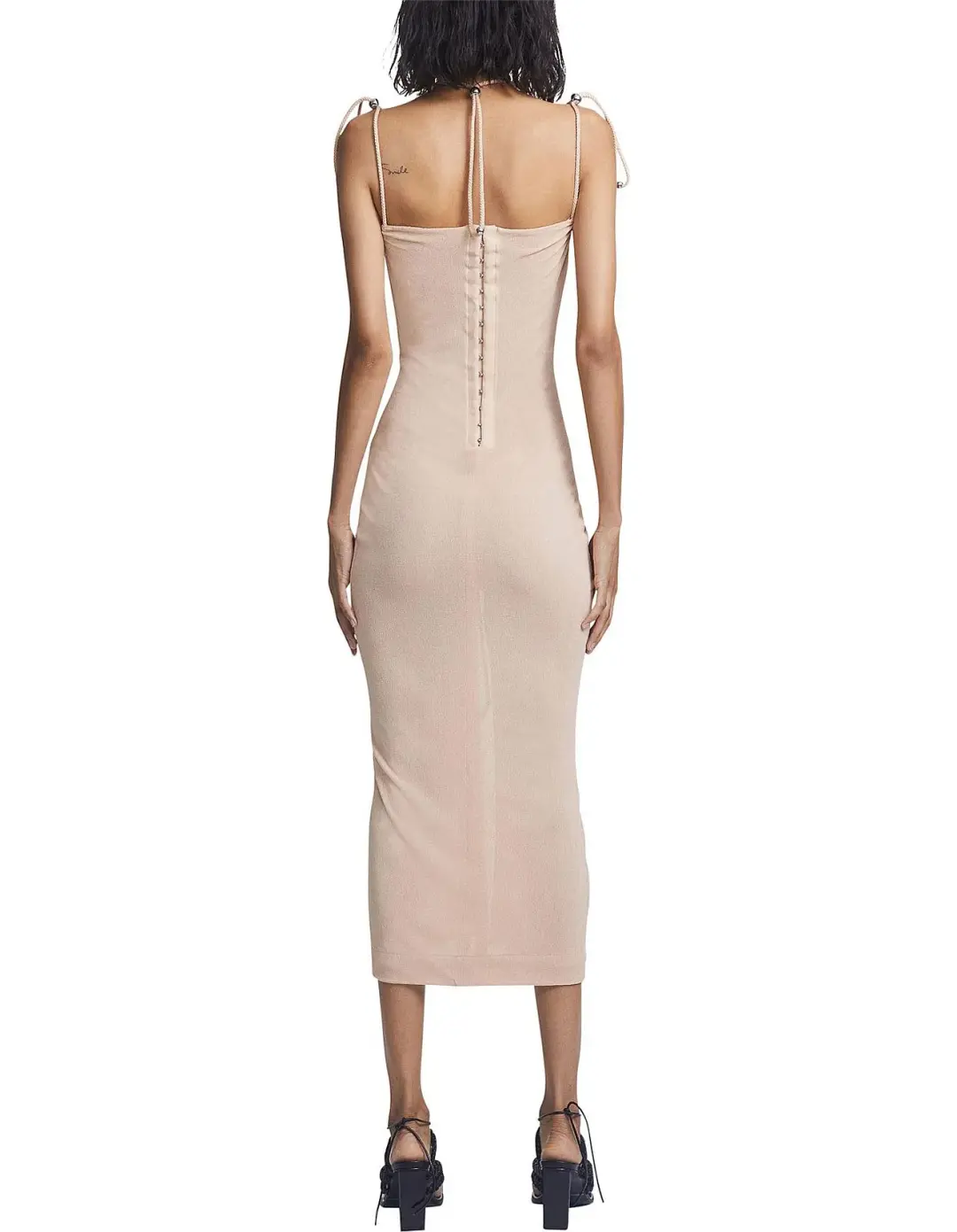 Dion Lee Gathered Butterfly Dress Beige Size 8 for rent on The Volte - main image