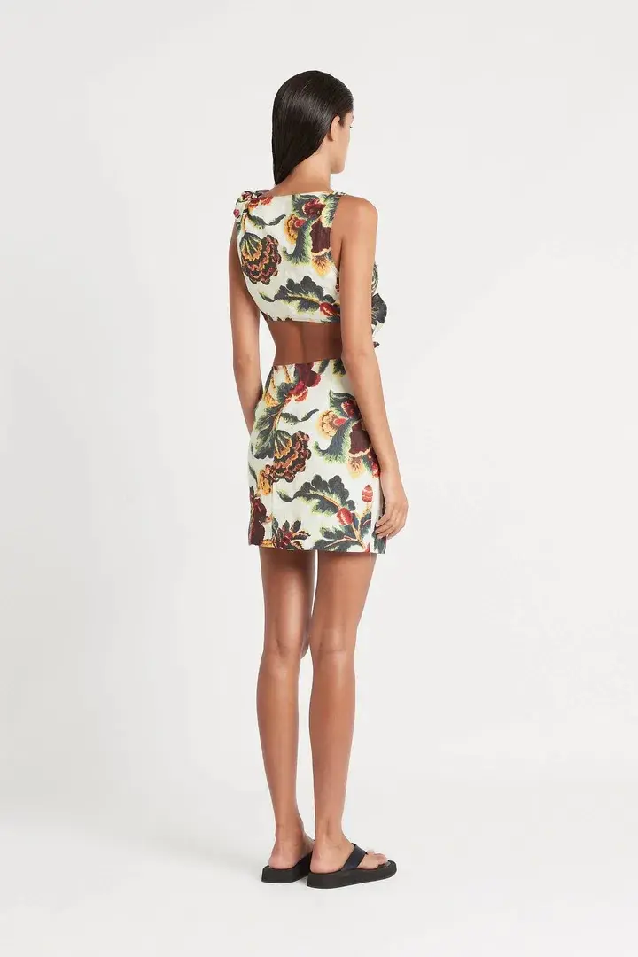 Sir the label Ambroise Knot Mini Dress Print Size 1 - Image 3