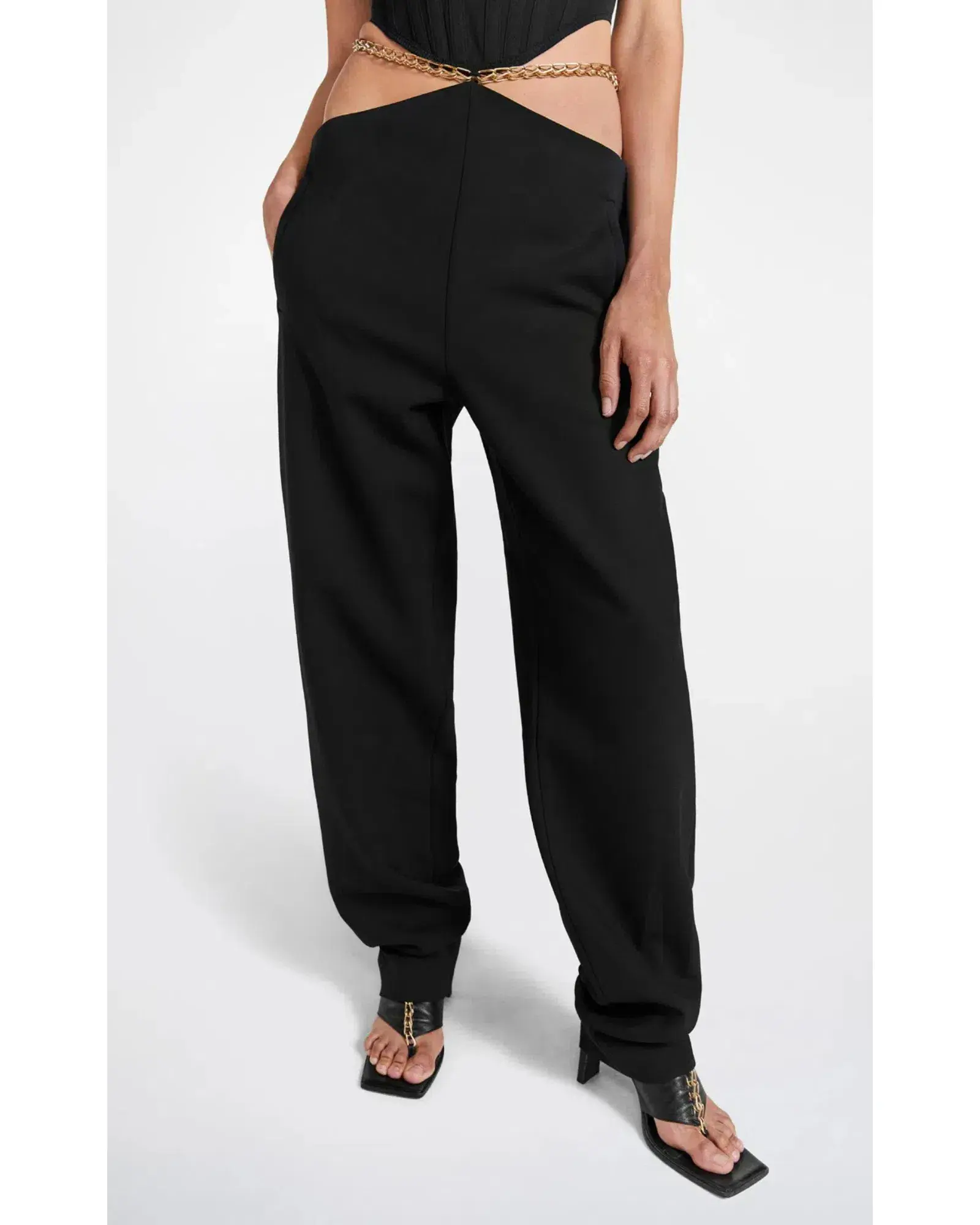 Dion Lee Chain Suspend Pant Black Size AU 6 - Image 3