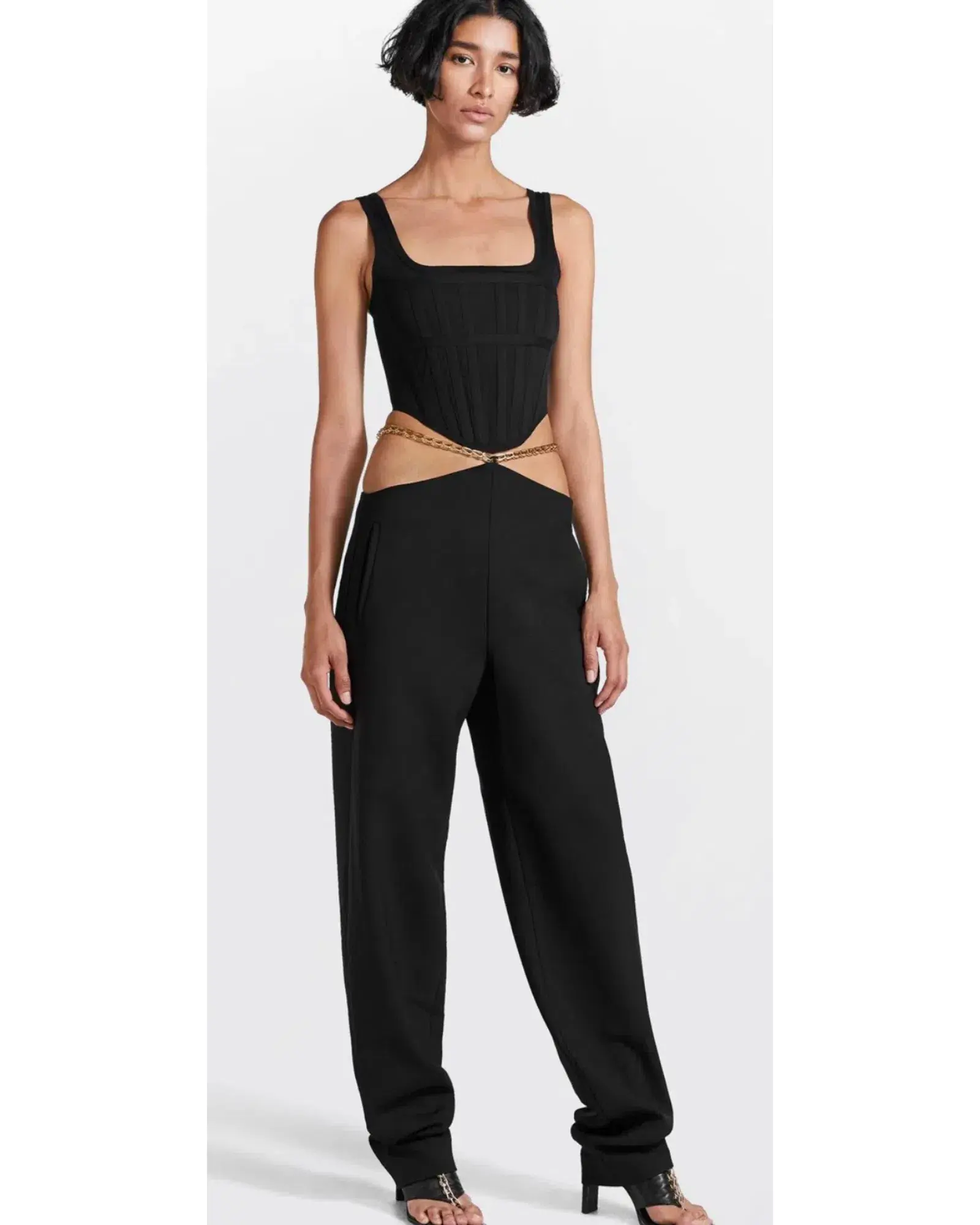 Dion Lee Chain Suspend Pant Black Size AU 6 - Image 1