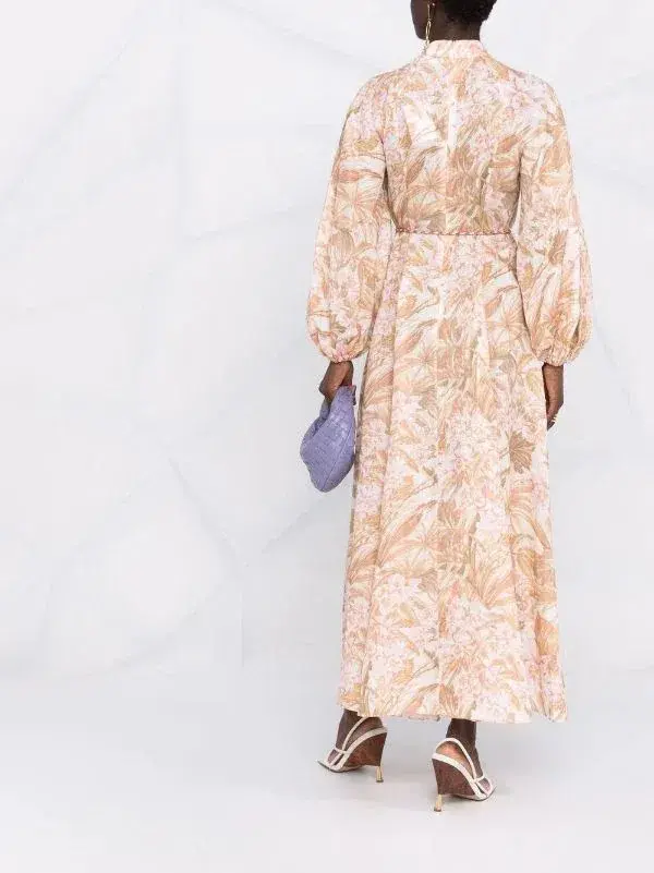 Zimmermann Andie Billow Long Dress  Sepia Floral  Size 14 - Image 3