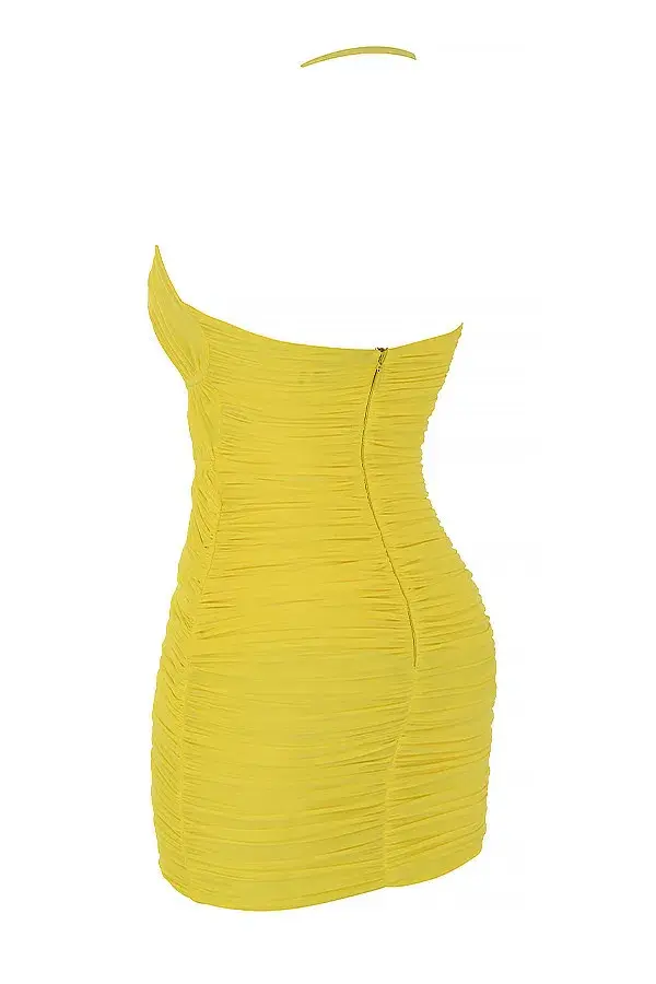 House of CB Swing It On Mini Dress Yellow Size 8 - Image 5