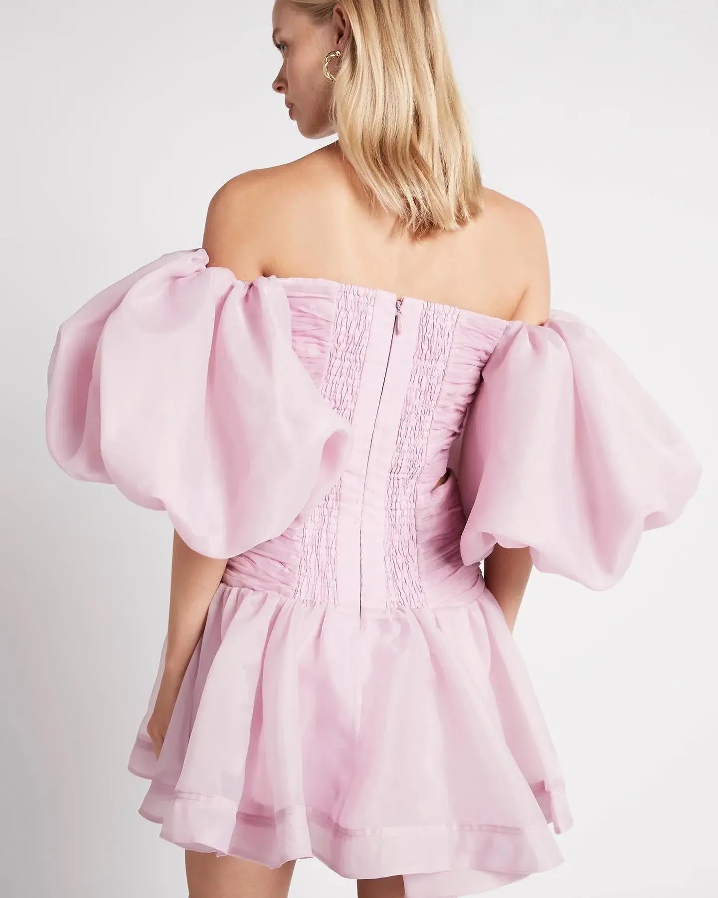 Aje Myriad Cut Out Mini Dress Purple Size 8 - Image 4