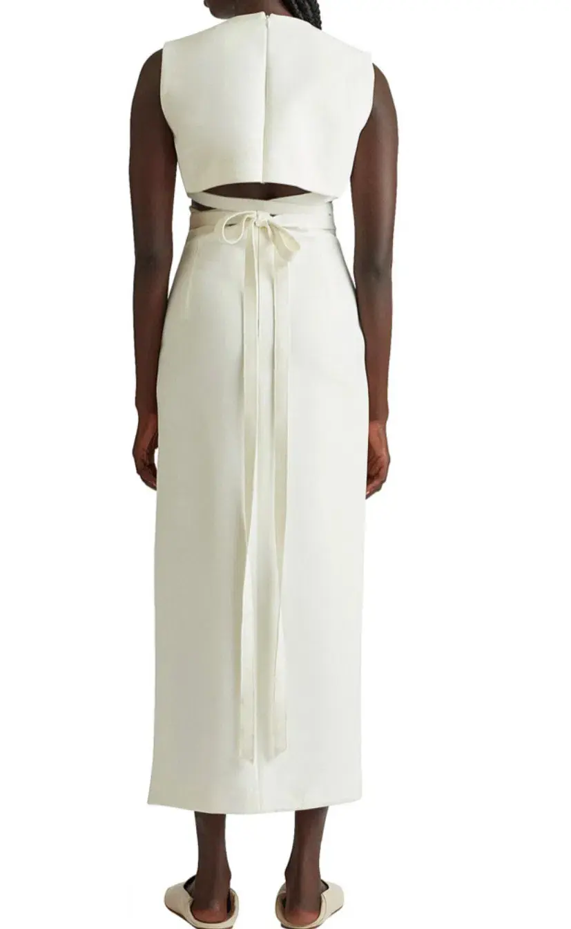 Camilla & Marc Morgan Cutout Dress White Size 6 for rent on The Volte - main image