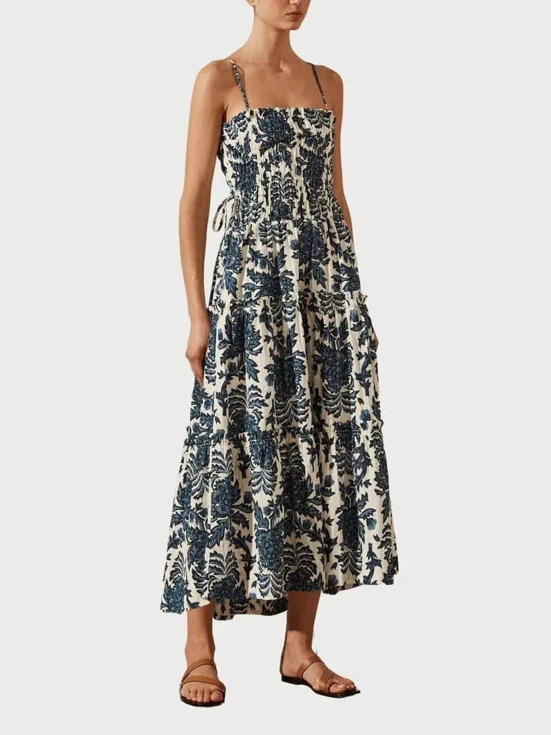 Shona Joy Diana Midi Dress Print Size 6 - Image 3
