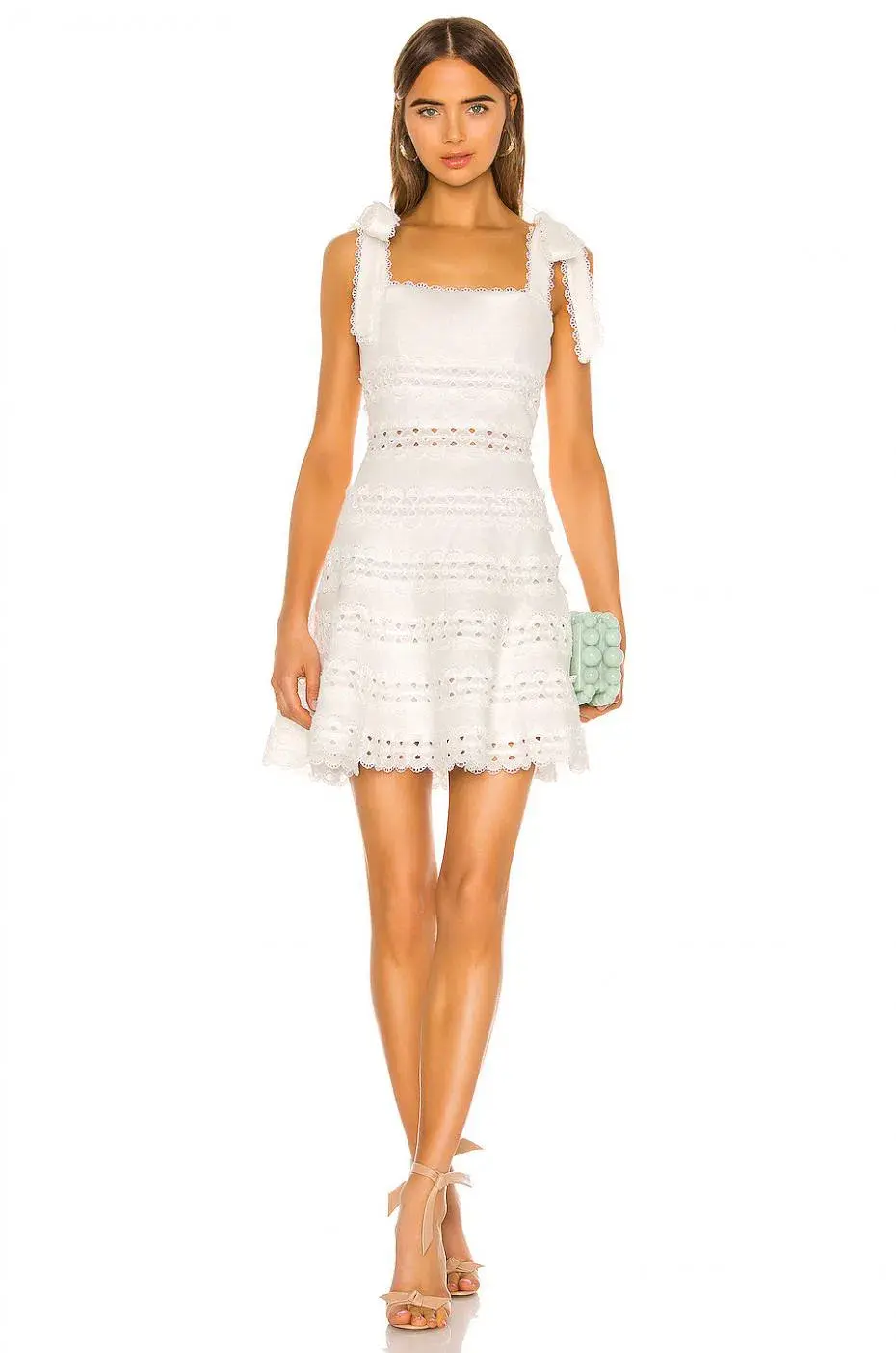 Zimmermann Kirra Tie-Up Dress White Size 3 - Image 2