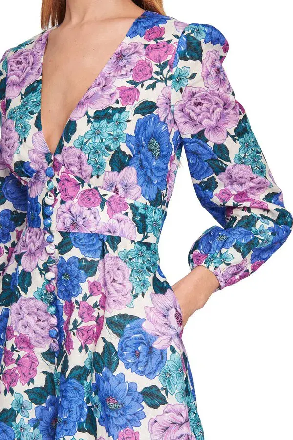 Zimmermann Poppy Floral Plunge Playsuit Print Size 1 - Image 3