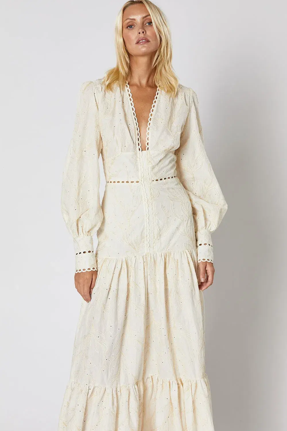 Winona Genevieve Dress Cream Size S - Image 3