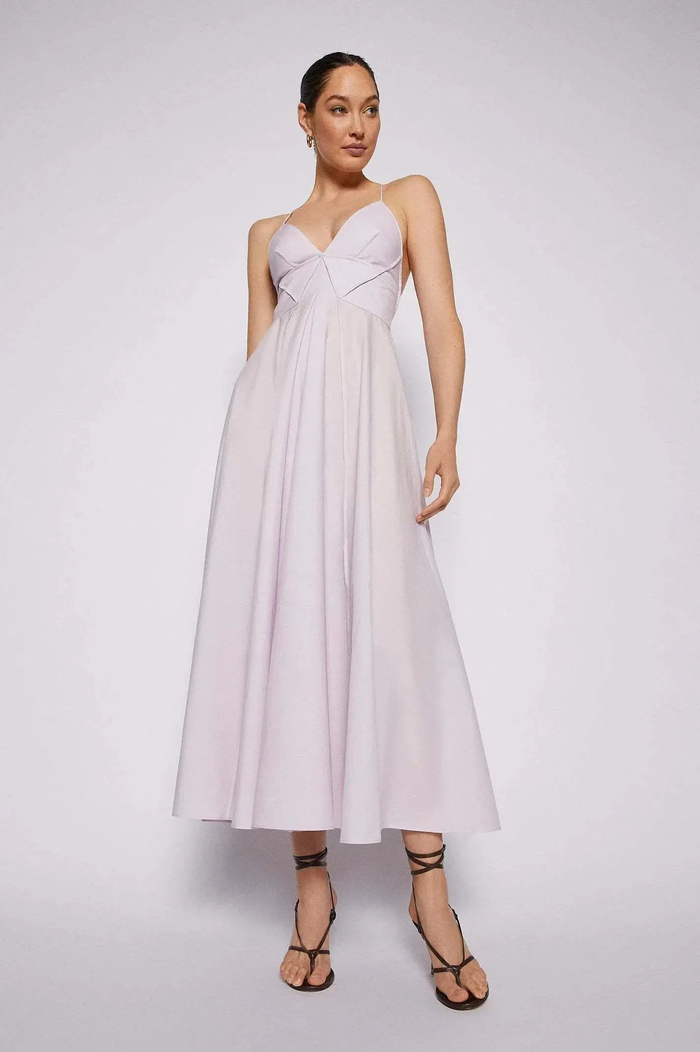 Scanlan Theodore Parachute Cotton Strappy Dress in Lilac Purple Size 6  - Image 2