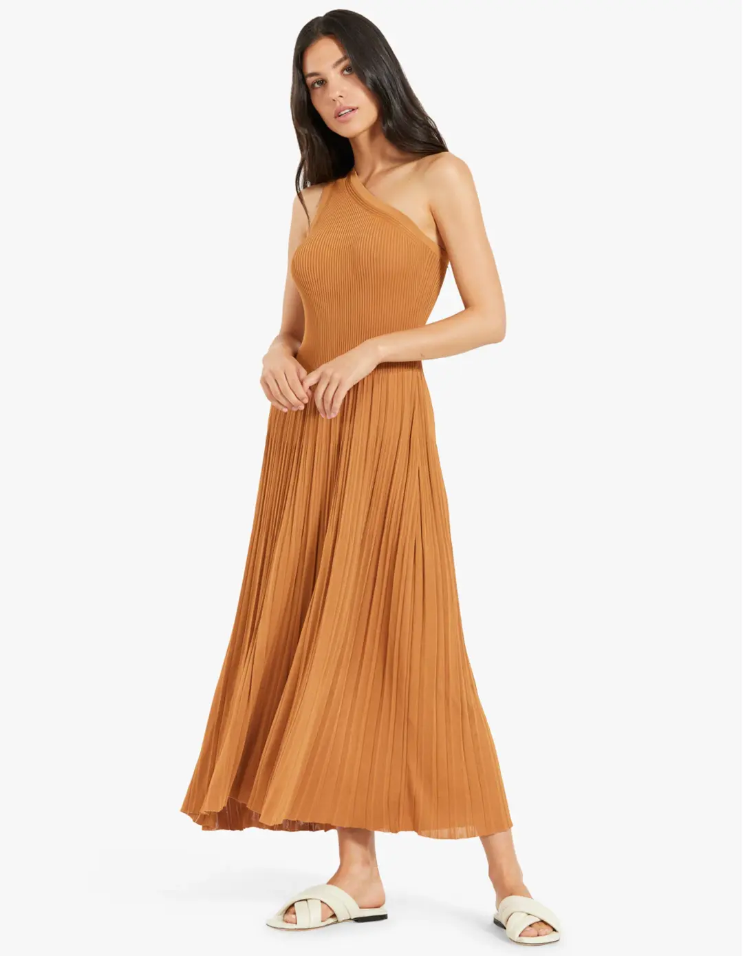Zimmermann The Andie Midi Dress Tan Size 8 for rent on The Volte - main image
