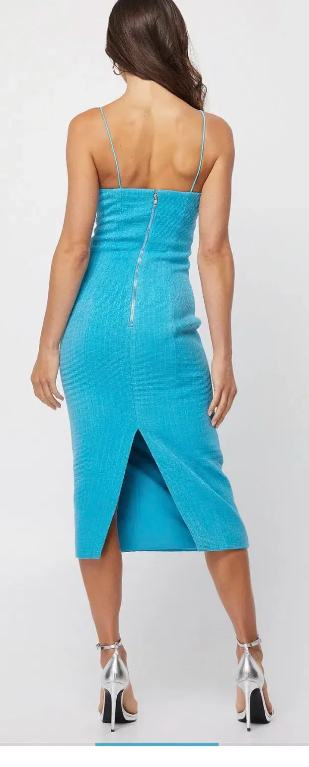 Mossman Complete Control Midi Dress Blue Size 8 - Image 2