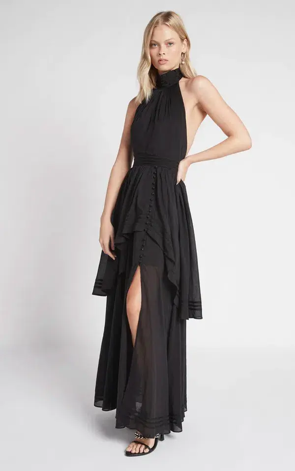 Aje Bungalow Sienna Dress Black Size 12 - Image 1