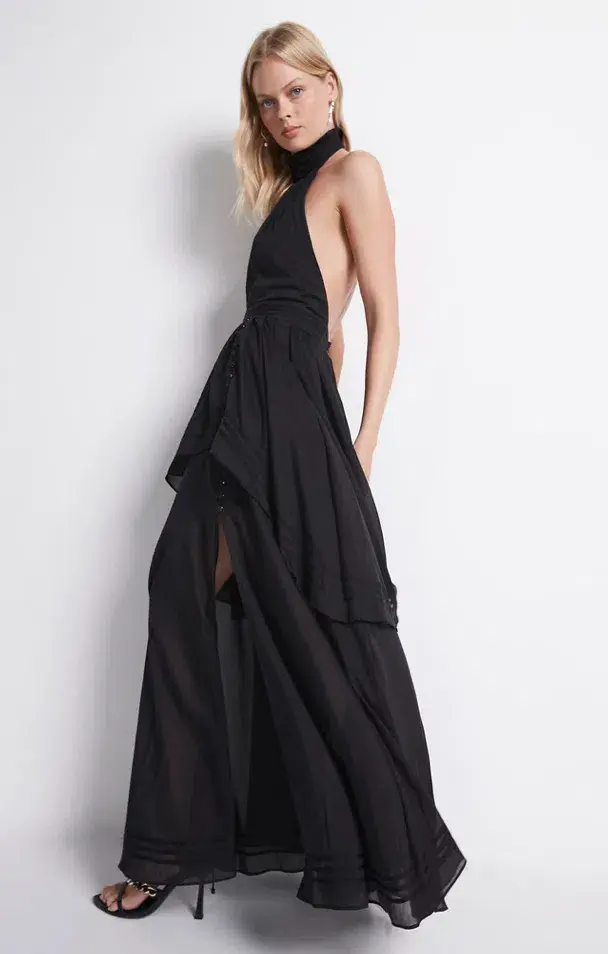 Aje Bungalow Sienna Dress Black Size 12 - Image 3