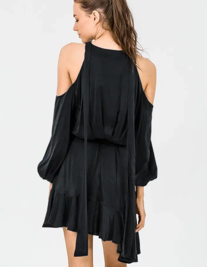 Zimmermann Sueded Billow Playsuit Black Size 0/Au 8 - Image 2