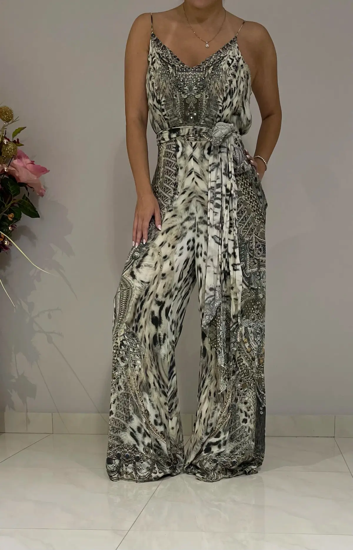 Camilla Espiritu Wide Leg Jumpsuit Print Size 1  - Image 2