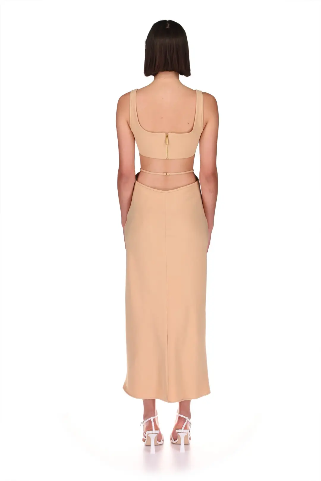 Nicola Finetti  Vivienne Dress Camel Size 6 for rent on The Volte - main image