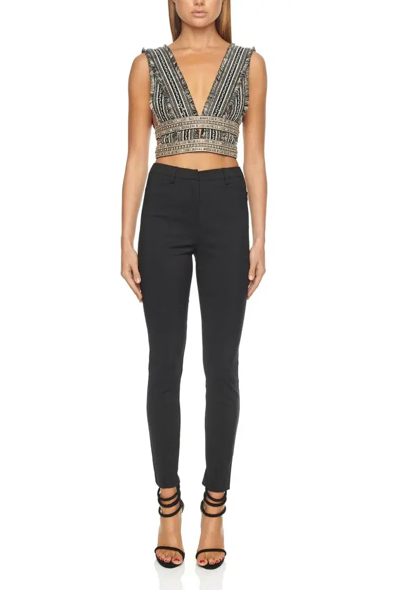 Eliya the Label Barbados Crop Top Beaded Size M - Image 1