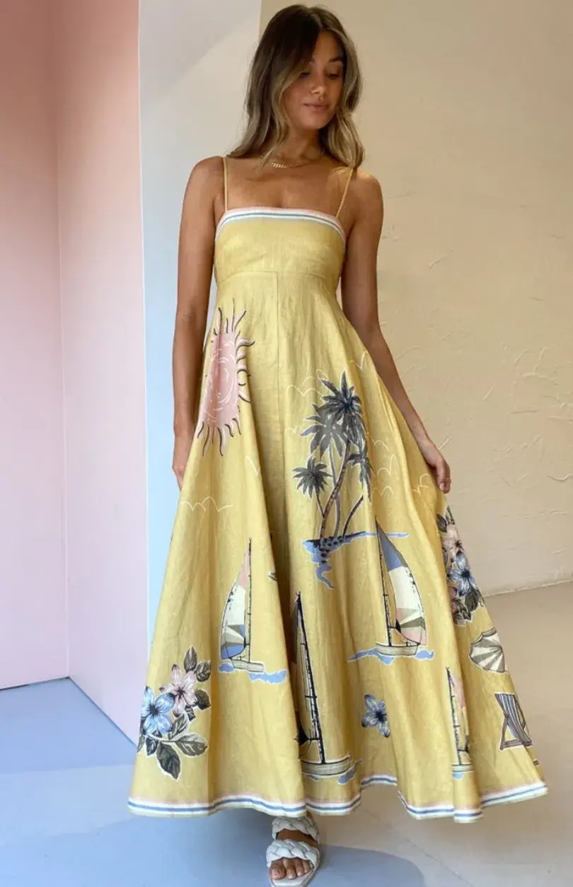 Alemais Sunset Shades Sundress Sand Size 12  - Image 1