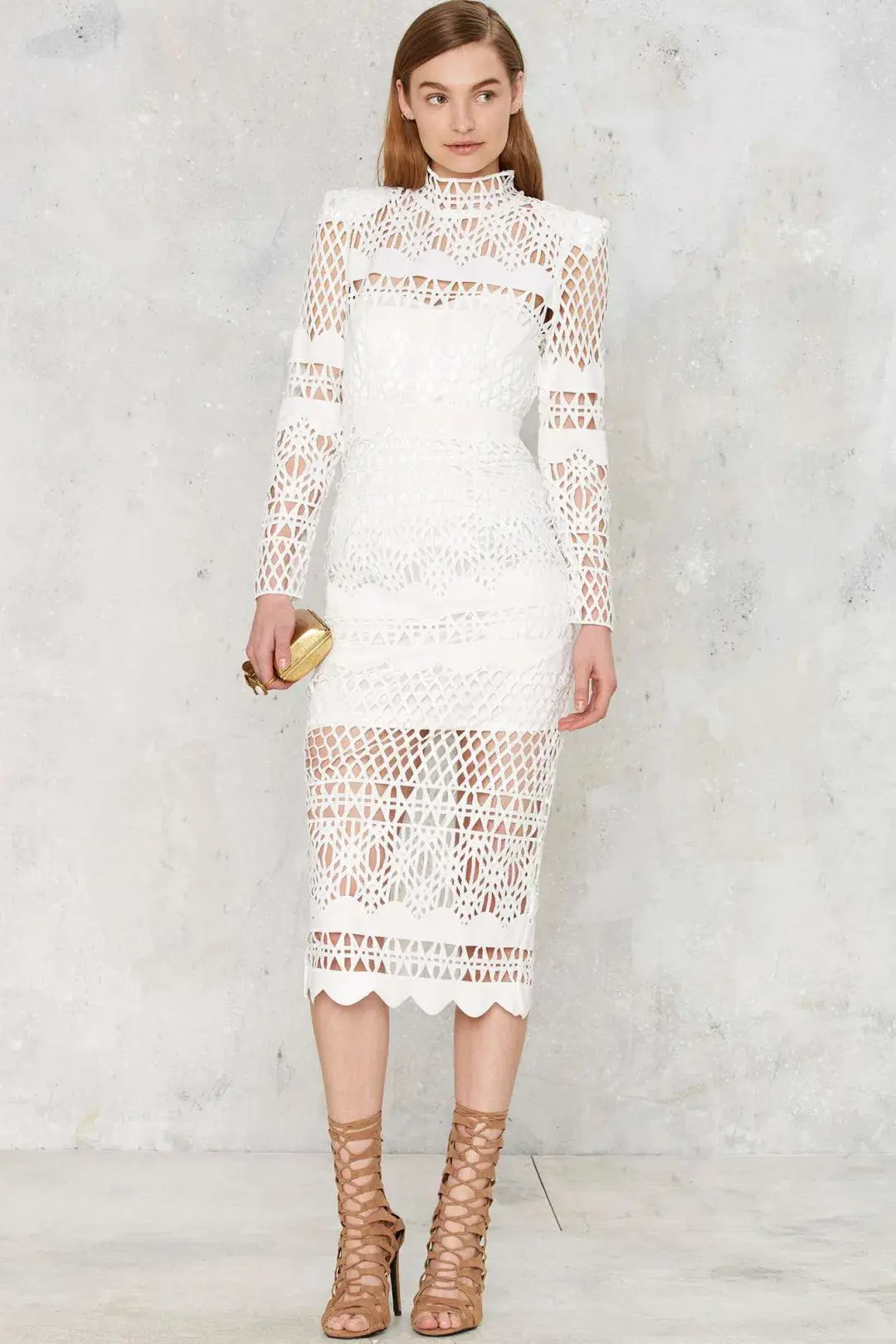 Asilio A Love Like That Cutout Midi Dress White Size 6 - Image 3