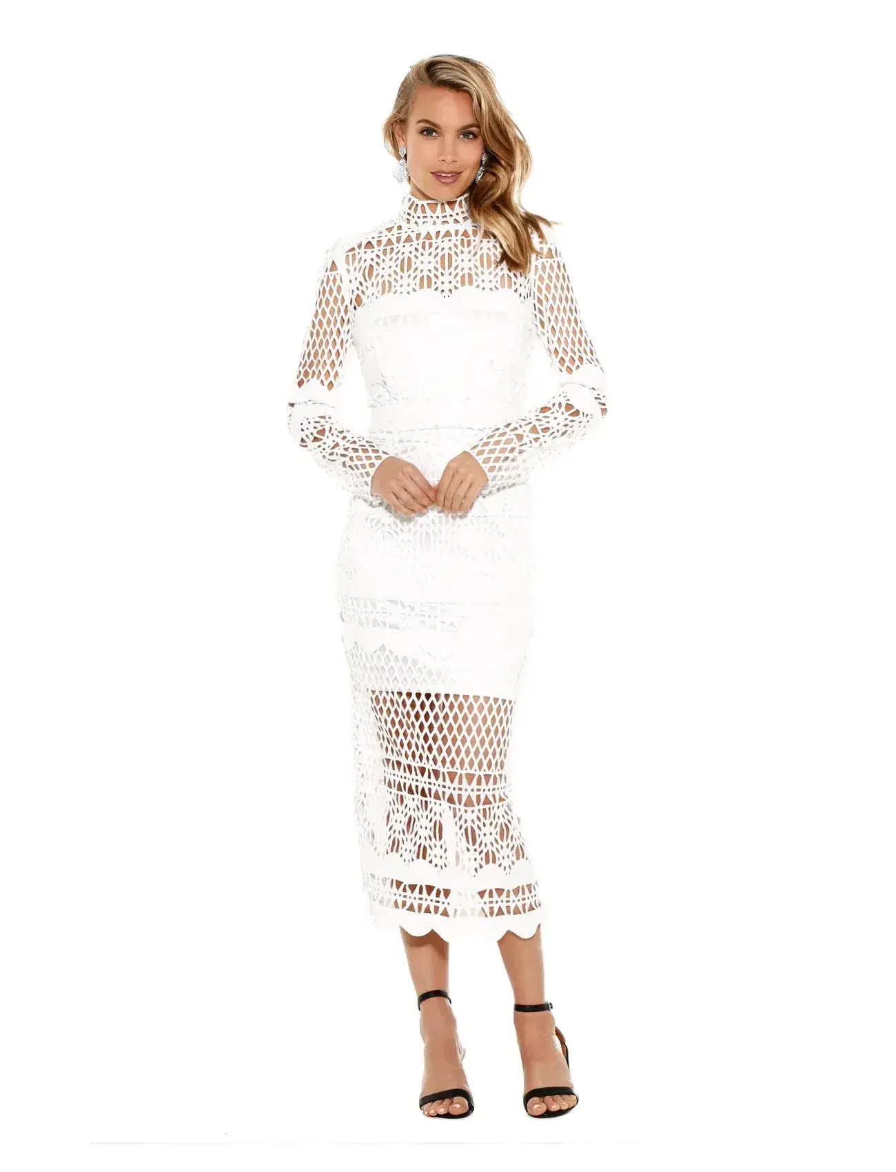 Asilio A Love Like That Cutout Midi Dress White Size 6 - Image 1