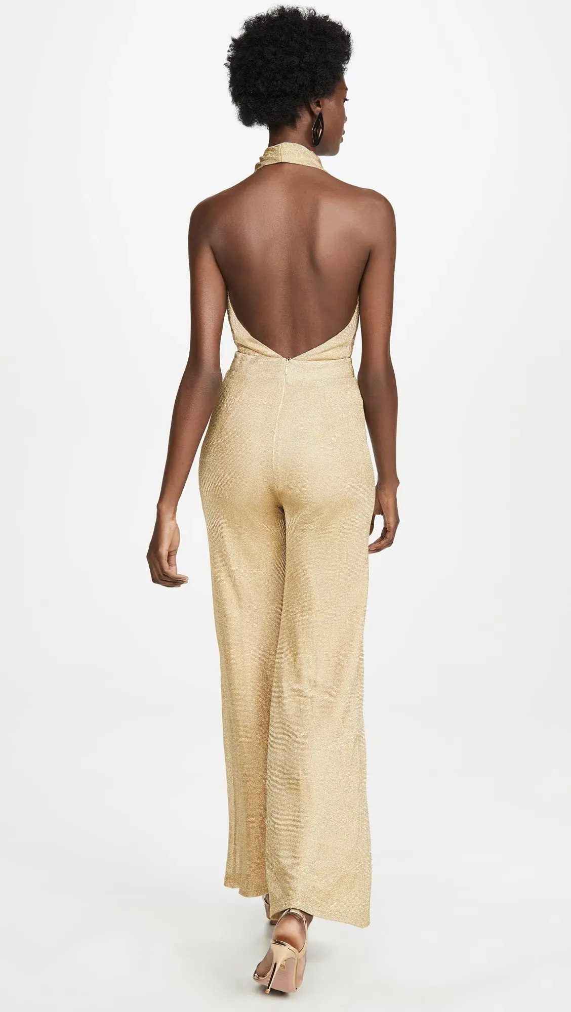 MISHA Olivia Jumpsuit Gold Size 8/S - Image 2