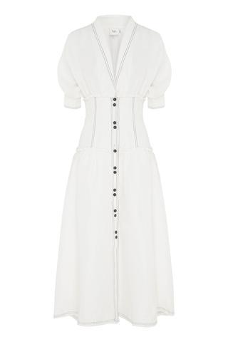 Aje New Season Isotoma Dress White Size 12 - Image 2