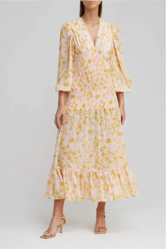 Significant Other Bernadette Dress Pineapple Palm Size 8  for rent on The Volte - main image